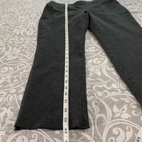 Kasper Pants Women 10 P Gray Ponte Stretch Knit Straight Leg High Waist Pullon - Picture 8 of 11